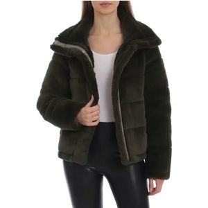 Avec Les Filles Faux Fur Puffer Jacket in Olive Nordstrom